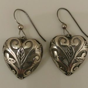 Jezlaine Sterling Heart Earrings